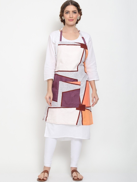 

GRACIT Grey Abstract Printed Apron with Napkin