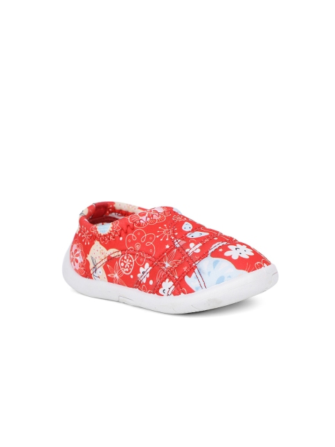 

Bubblegummers Girls Red Printed Slip-On Sneakers