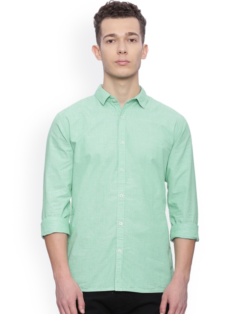 

Breakbounce Men Green Slim Fit Solid Casual Shirt
