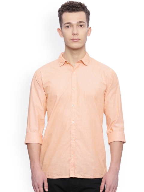 

Breakbounce Men Orange Slim Fit Solid Casual Shirt