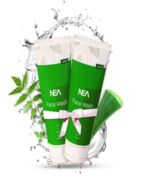 

NEA Neem & Aloe Vera Face Wash 200 ml, Green