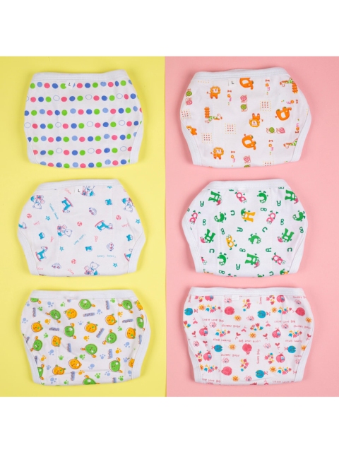 

Baby Moo Pack Of 6 Printed Padded Muslin Langots, Multi