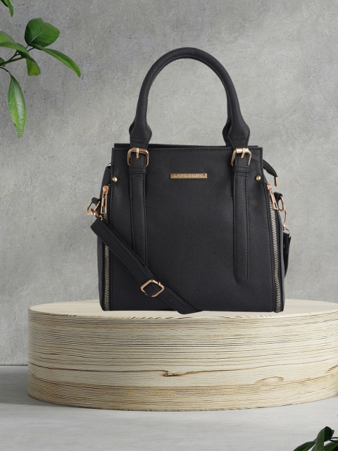 

Lapis O Lupo Black Structured Handheld Bag