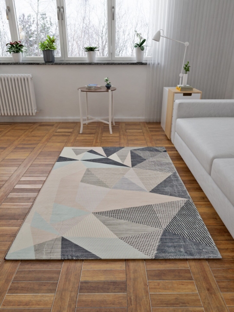 

URBAN DREAM Blue & Grey Textured Carpet