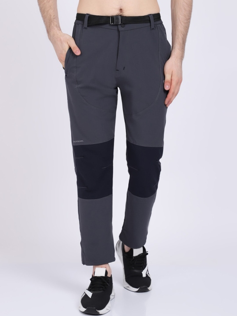 

Gallus Men Charcoal Grey Colourblocked Track Pants