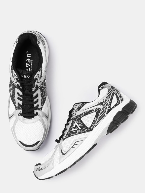 

SEVEN by MS Dhoni Men White Olympus Running Shoes