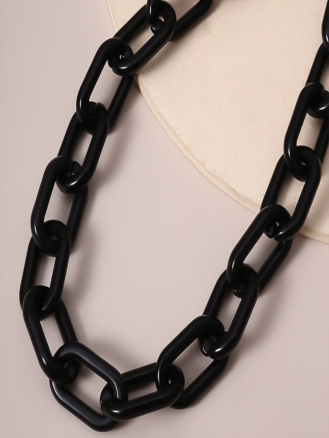 

AQUASTREET Black Solid Thick Bohemian Necklace