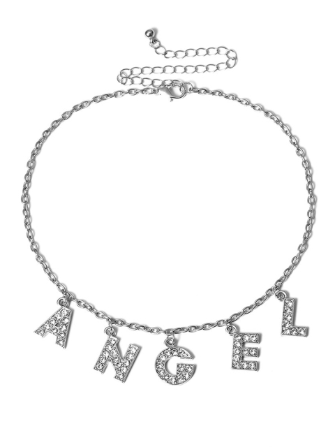 

AQUASTREET Silver-Toned Silver-Plated Choker Necklace