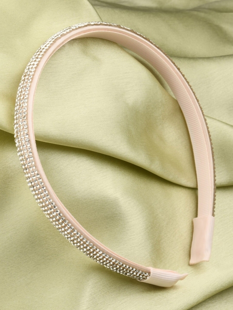 

Accessorize Women Silver-Toned & Beige Embellished Hairband
