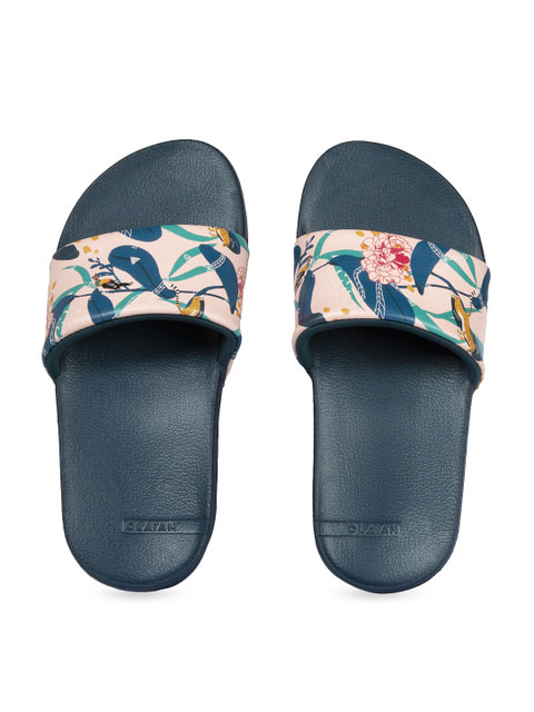 

OLAIAN By Decathlon Girls Black & Pink Rubber Sliders