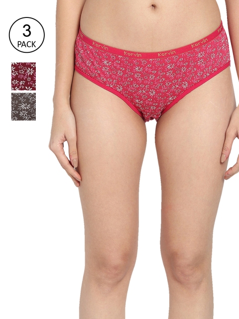 

Fleurt Women Pack Of 3 Assorted Bikini Briefs