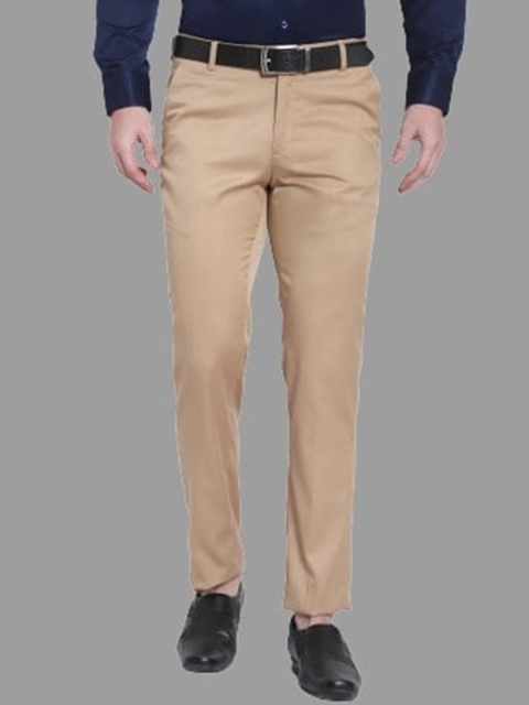 

Srey trends Men Brown Smart Slim Fit High-Rise Trousers