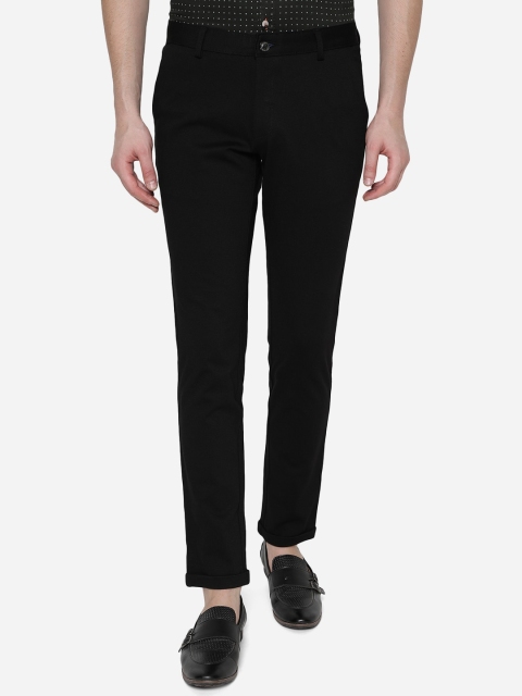

JB STUDIO Men Black Slim Fit Formal Trousers