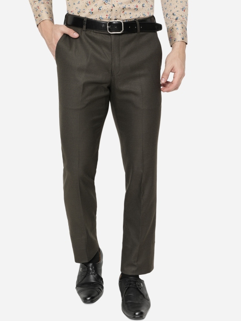 

JB STUDIO Men Olive Green Slim Fit Trousers