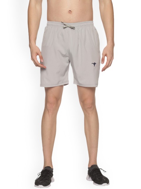 

HPS Sports Men Silver-Toned Training or Gym Cotton Sports Shorts