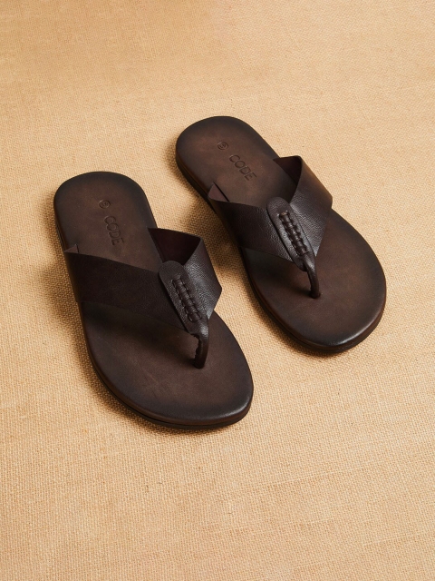 

CODE by Lifestyle Men Brown & Black Thong Flip-Flops