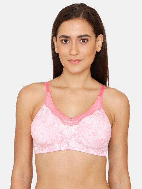 

Zivame Pink & Pink Floral Bra