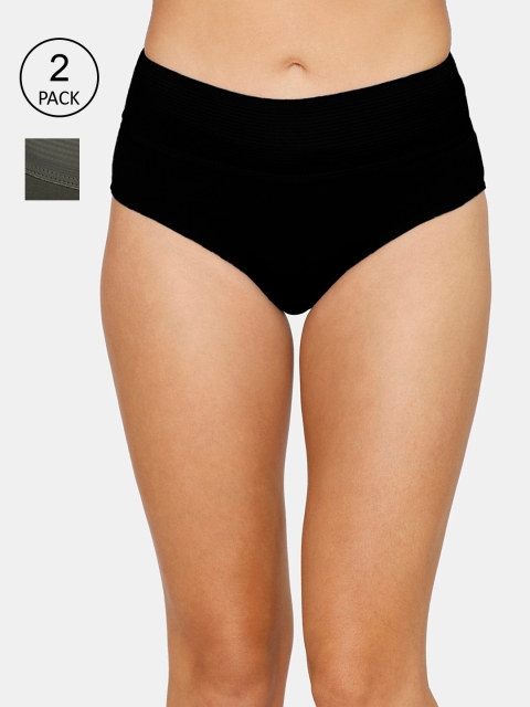 

Zivame Women Pack of 2 Assorted Hipster Briefs