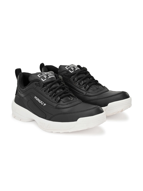 

Hundo P Men Black Trekking Shoes