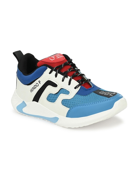 

Hundo P Men Blue & White Colourblocked Sneakers