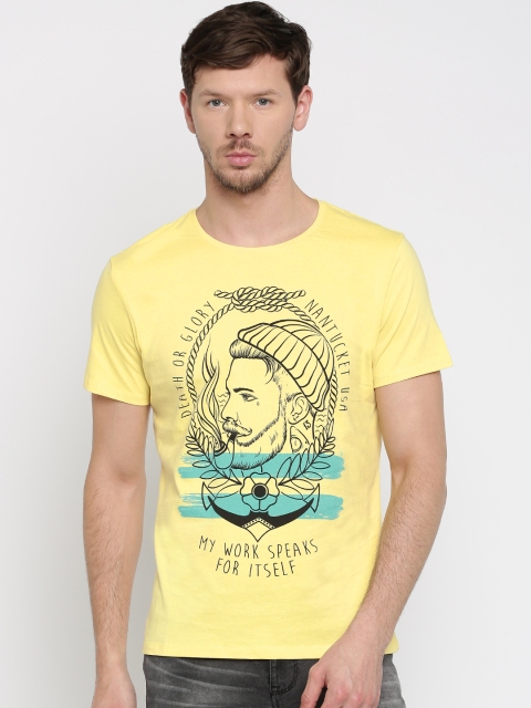 

ALCOTT Yellow Printed T-shirt