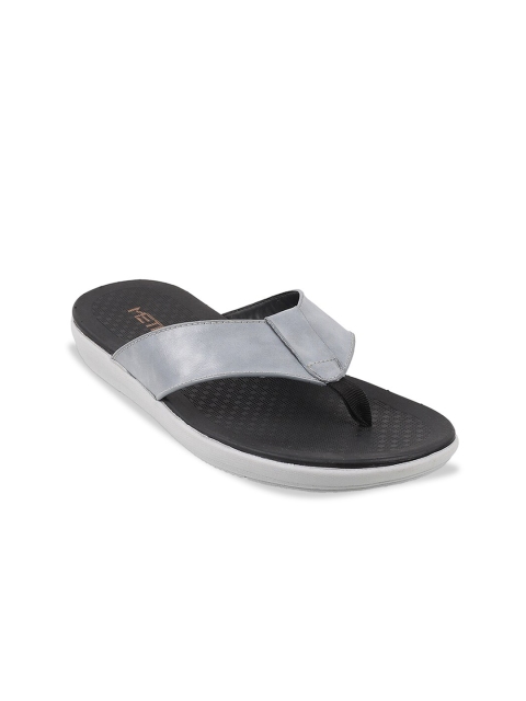 

Metro Men Grey & Black Leather Thong Sandals