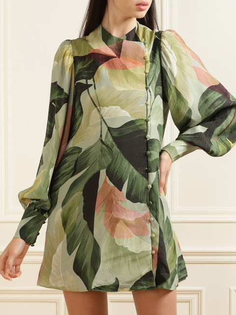 

Ted Baker Olive Green A-Line Dress
