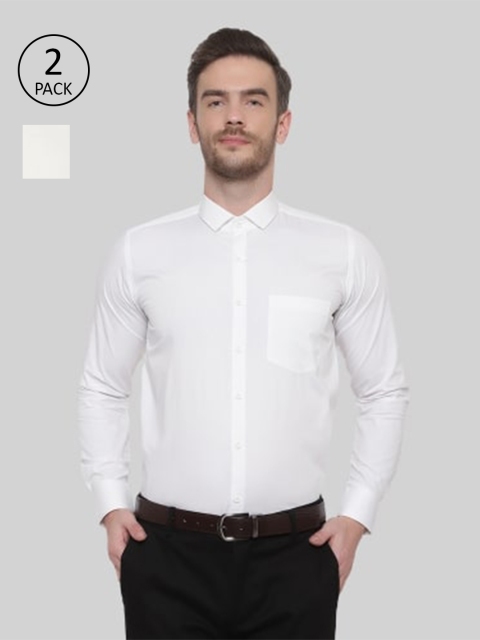 

Srey trends Men White Pack of 2 Comfort Formal Shirt