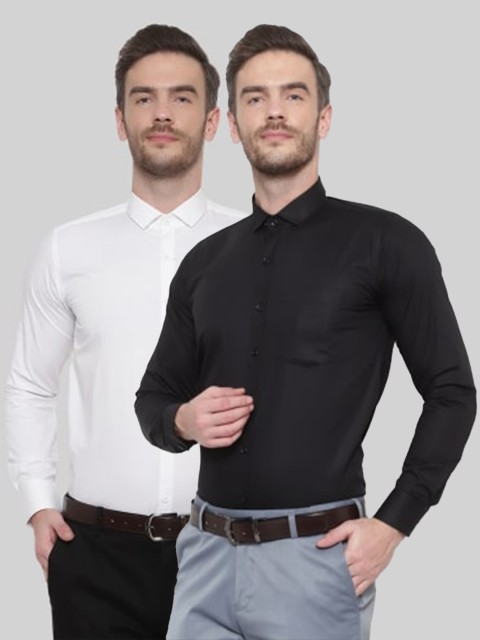 

Srey trends Pack of 2 Men White Comfort Formal Shirt