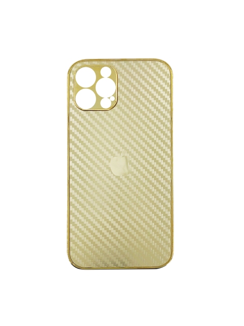 

TREEMODA Gold-Toned Textured Apple iPhone 13 Pro Max Back Case