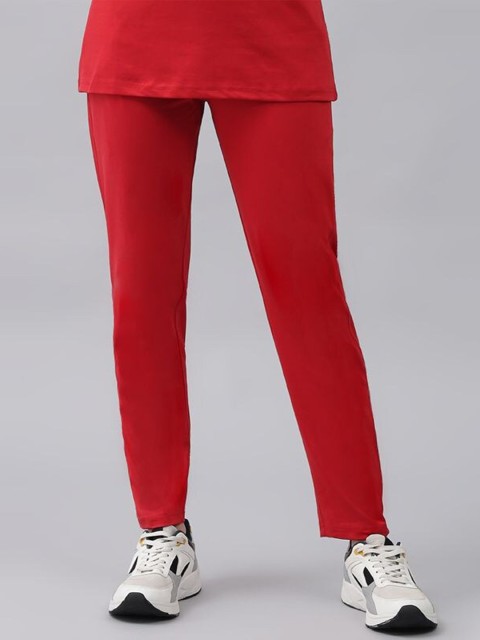 

GRIFFEL Women Red Solid Track Pants