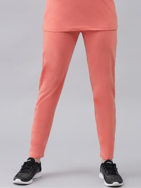 

GRIFFEL Women Peach Solid Cotton Track Pants
