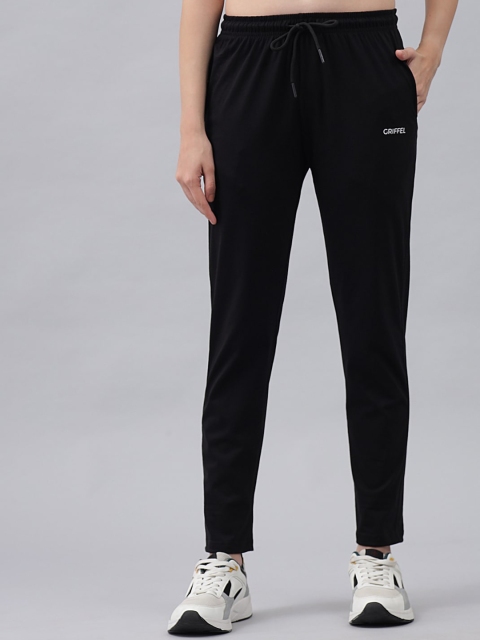 

GRIFFEL Women Black Solid Track Pants