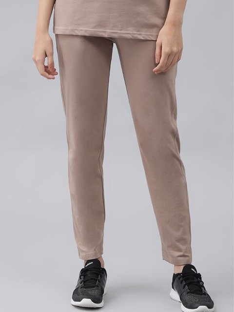 

GRIFFEL Women Brown Solid Cotton Regular Fit Track Pants