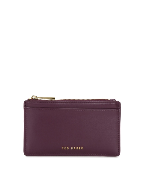 

Ted Baker Women Purple Leather Zip Around Wallet