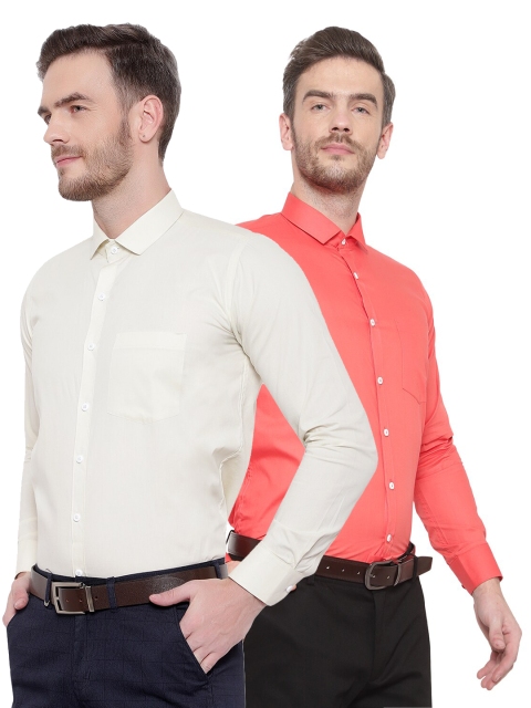 

Srey trends Men Orange Comfort Formal Shirt