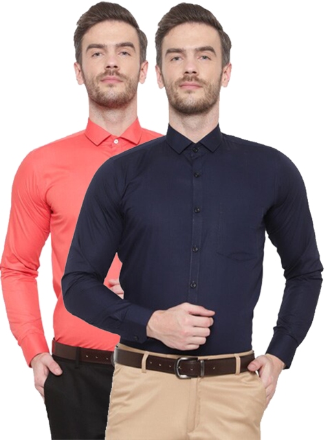 

Srey trends Men Orange Comfort Formal Shirt