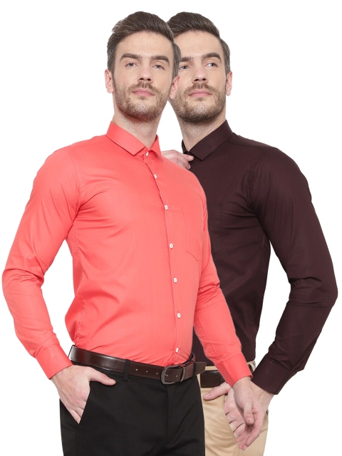 

Srey trends Men Orange Comfort Formal Shirt