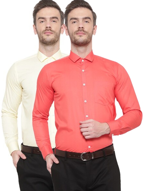 

Srey trends Men Orange Comfort Formal Shirt