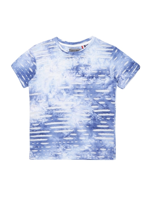 

Gini and Jony Boys Blue & White Printed Cotton Regular T-shirt