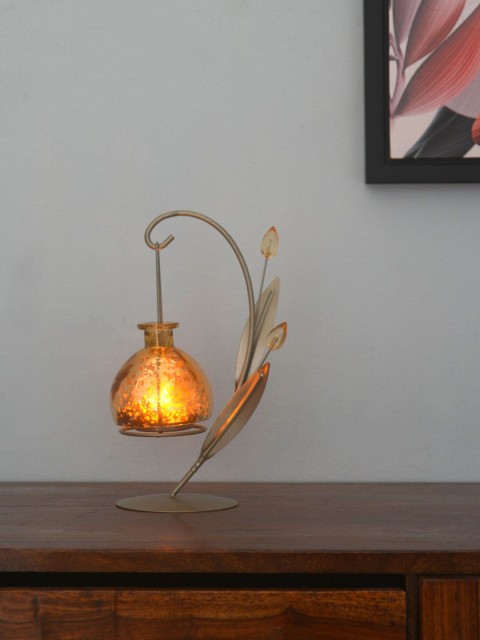 

Athome by Nilkamal Mustard Lantern Candle Stand