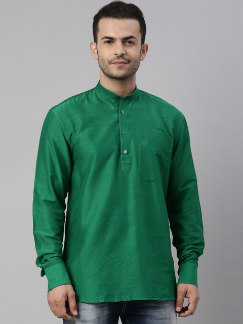 

TATTVA Men Green Solid Kurta