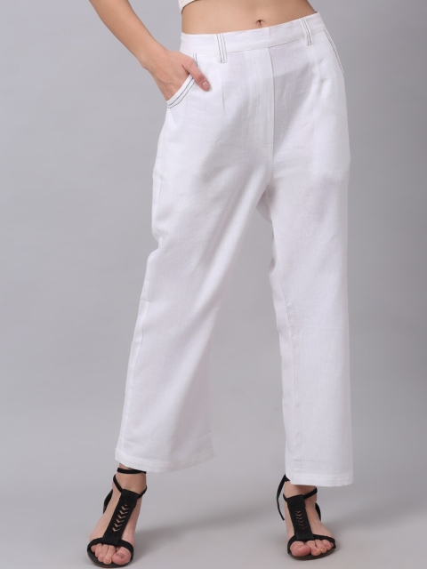 

NEUDIS Women White Trousers