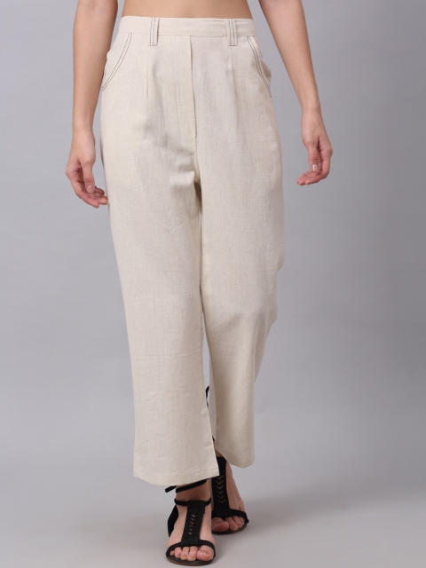 

NEUDIS Women Beige Trousers