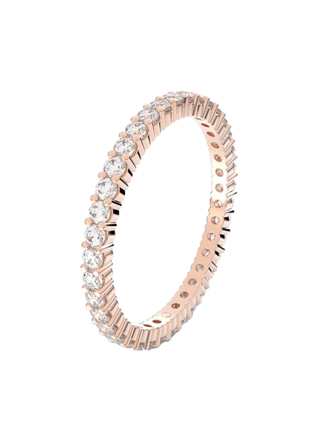 

SWAROVSKI Rose Gold-Plated White Crystal-Studded Finger Ring