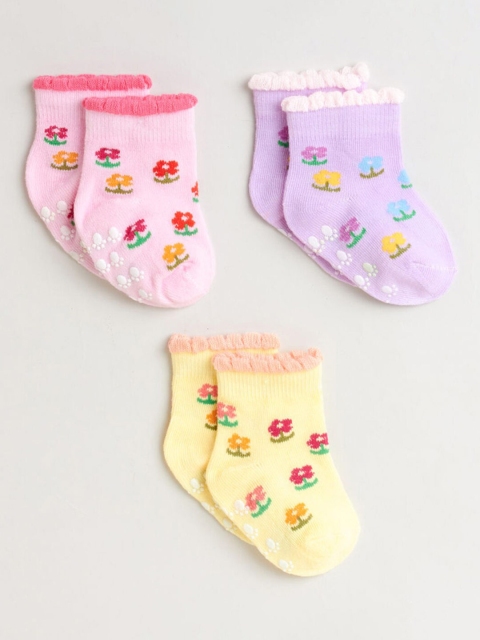 

Hopscotch Infants Kids Pack Of 3 Assorted Cotton Socks, Multi