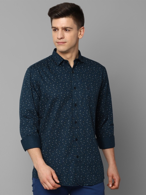 

Allen Solly Men Blue Slim Fit Printed Pure Cotton Casual Shirt