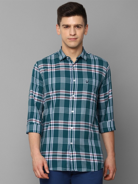 

Allen Solly Men Green Slim Fit Tartan Checks Checked Casual Shirt