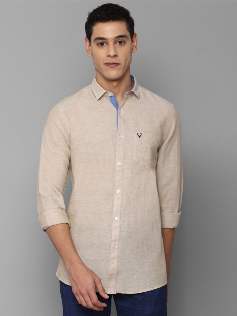 

Allen Solly Men Beige Slim Fit Casual Shirt