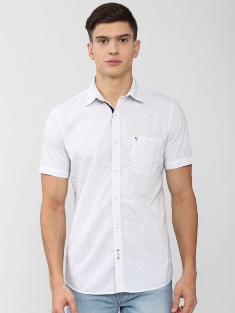 

VAN HEUSEN DENIM LABS Men White Slim Fit Casual Shirt